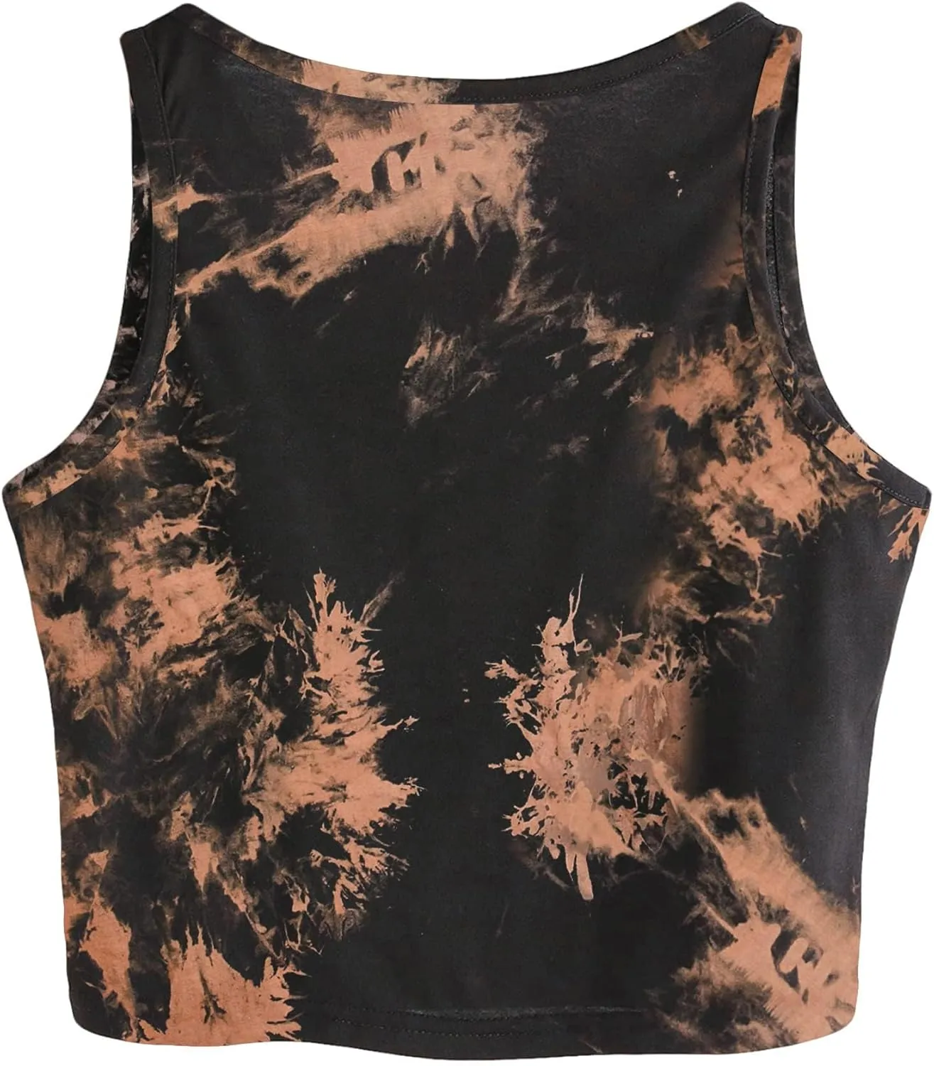 Remidoo Women's Casual Sleeveless Graphic Cropped Top Crewneck Tank Top Shirts
