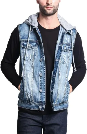Rocker Denim Jean Vest Jacket