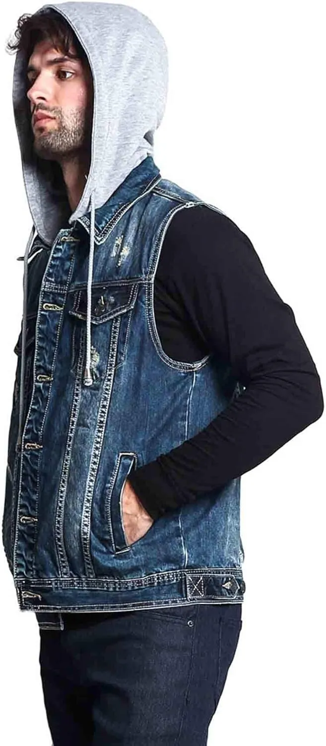 Rocker Denim Jean Vest Jacket