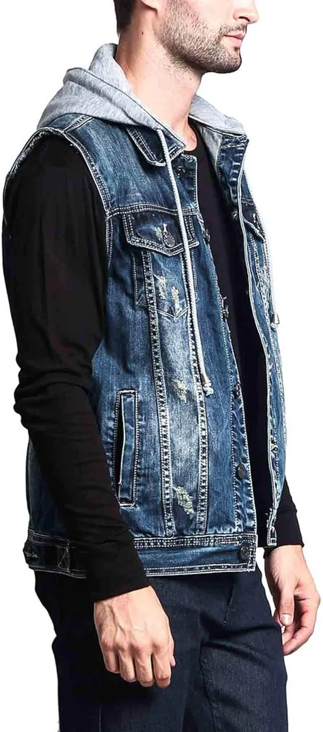Rocker Denim Jean Vest Jacket