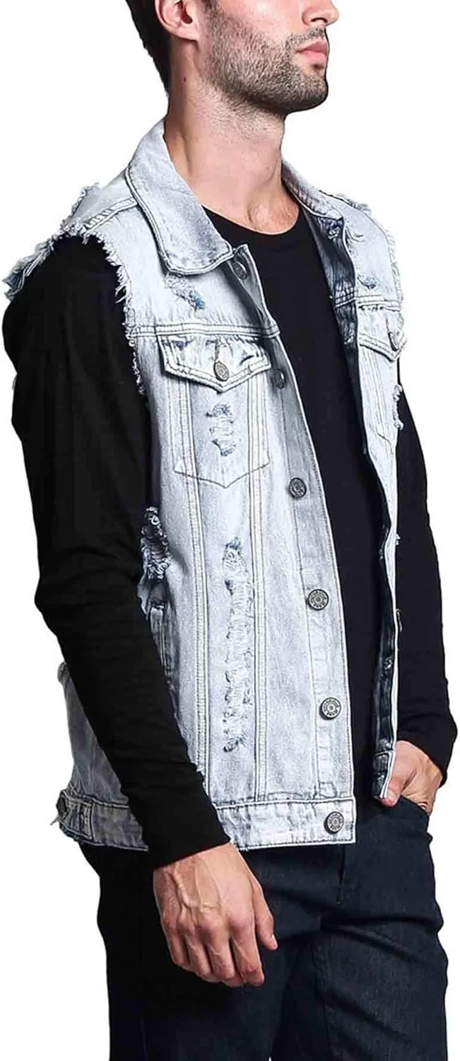 Rocker Denim Jean Vest Jacket