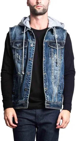 Rocker Denim Jean Vest Jacket