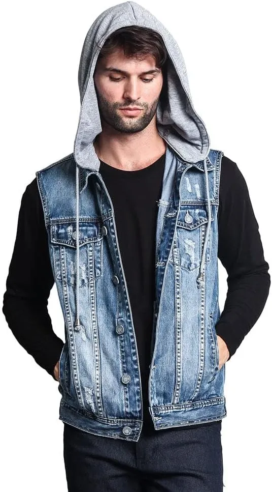 Rocker Denim Jean Vest Jacket