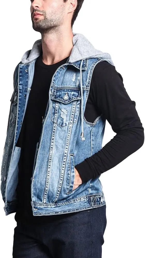 Rocker Denim Jean Vest Jacket