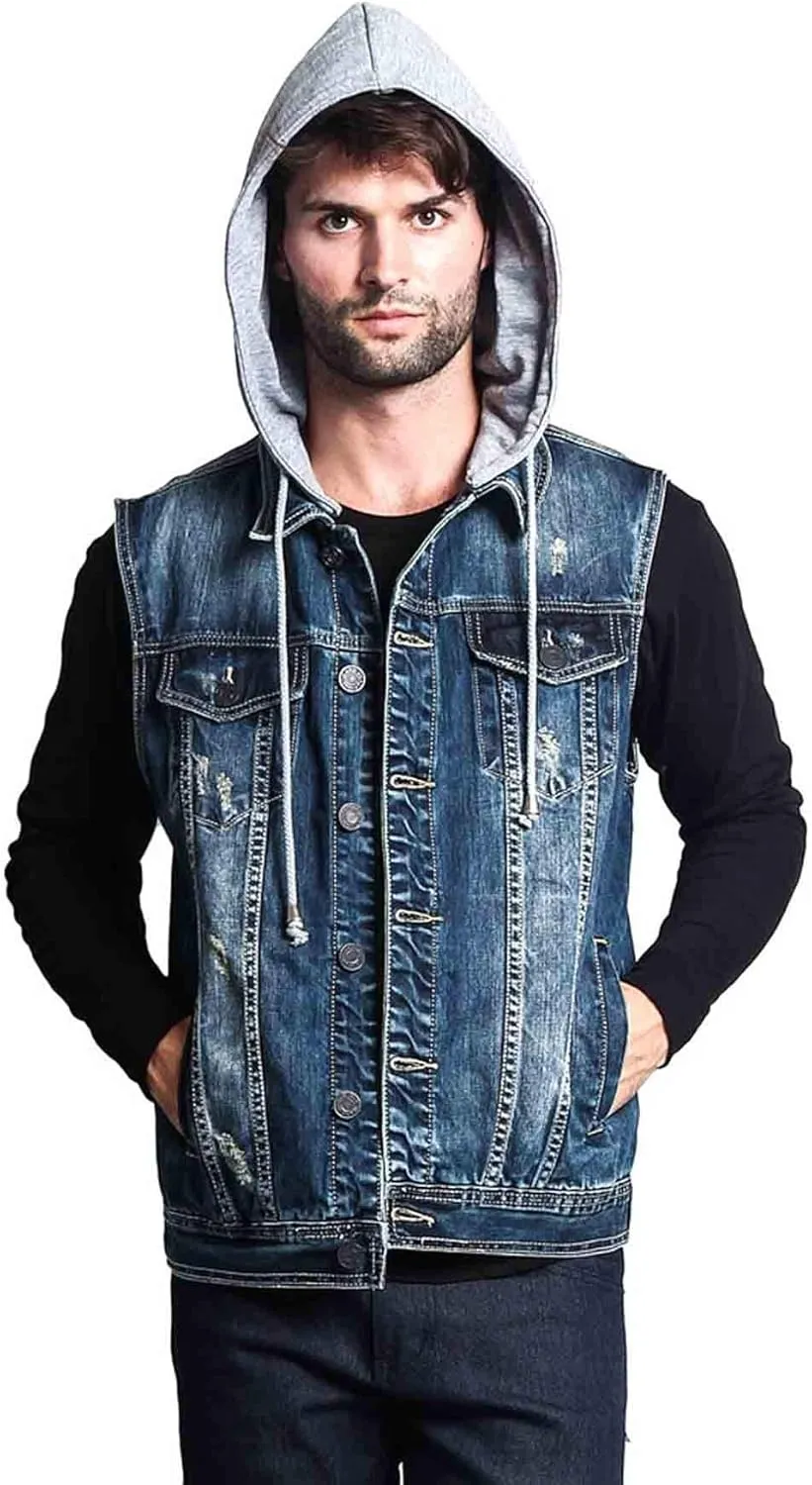 Rocker Denim Jean Vest Jacket