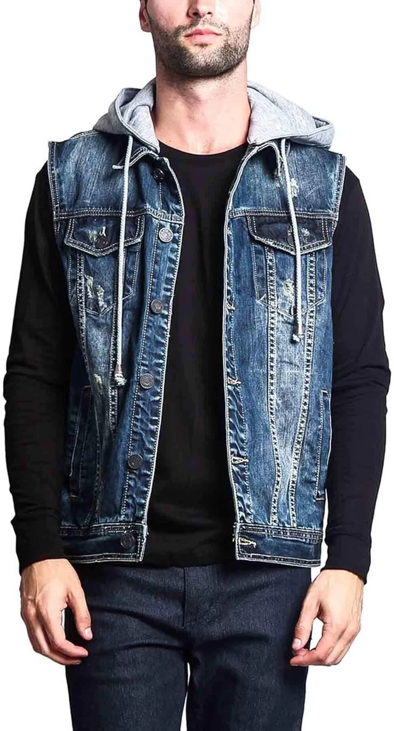 Rocker Denim Jean Vest Jacket