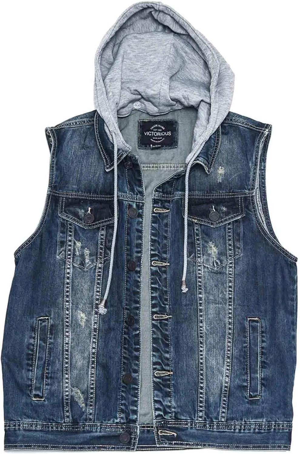 Rocker Denim Jean Vest Jacket