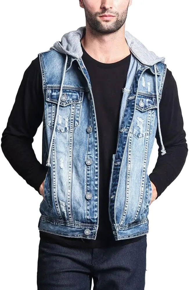 Rocker Denim Jean Vest Jacket