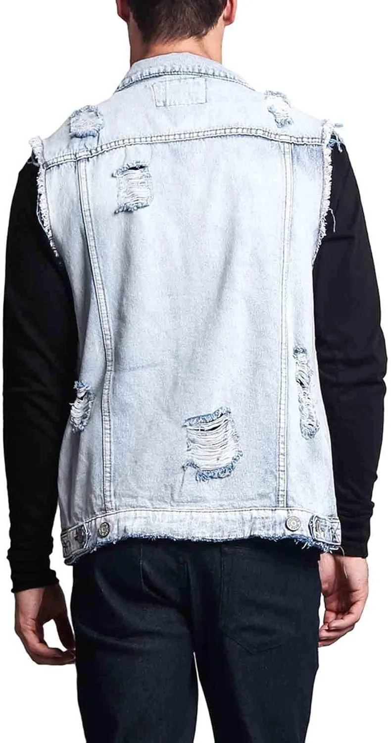 Rocker Denim Jean Vest Jacket