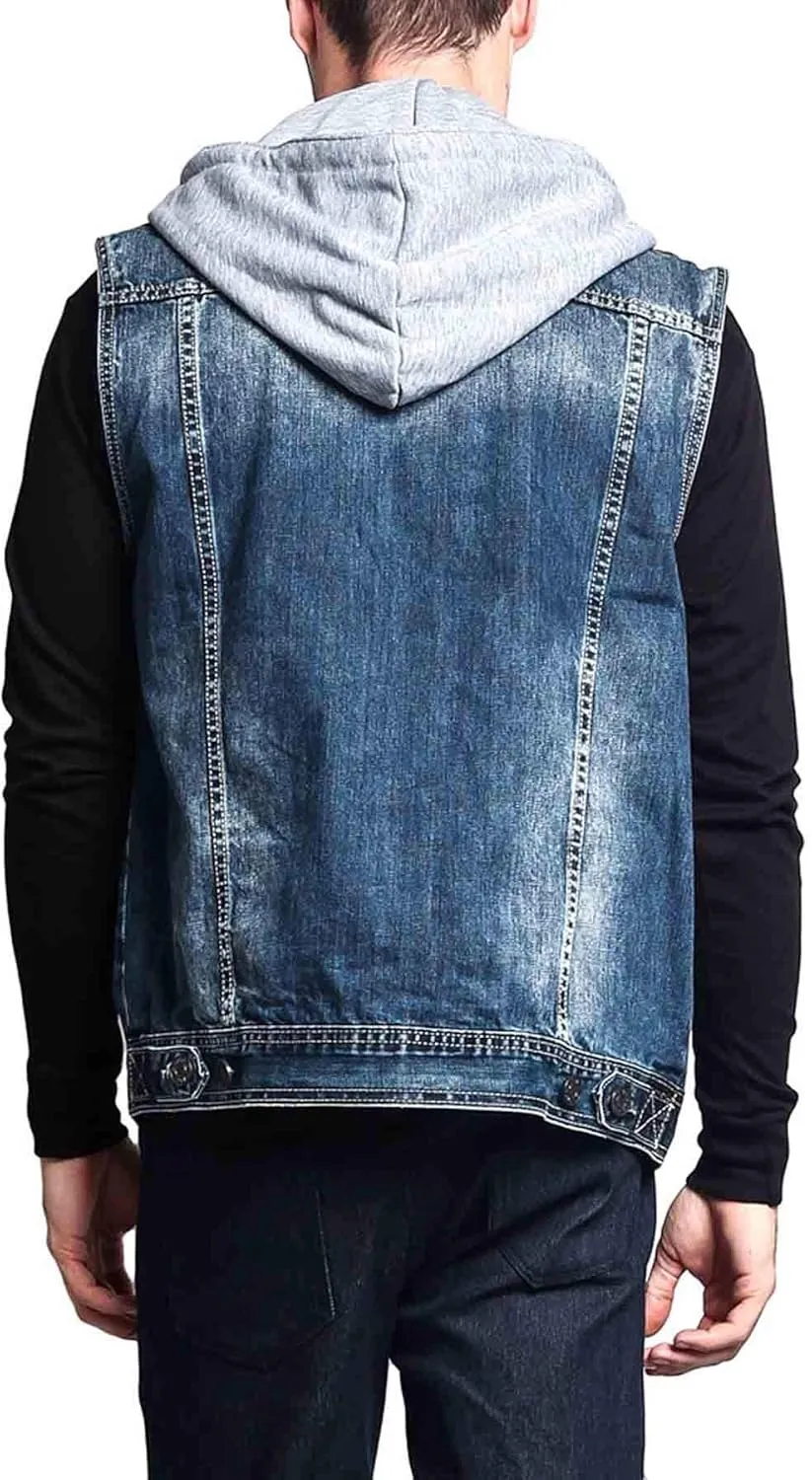 Rocker Denim Jean Vest Jacket