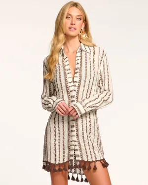 Roman Coverup Button Down Top