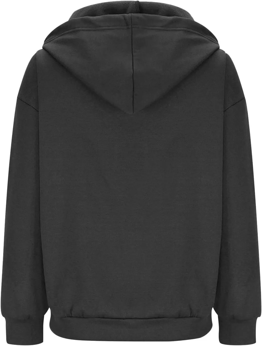 Ruziyoog Fall Sweatshirts for Women Oversized Casual Full-Zip Hoodie Drawstring Jacket with Pockets Teen Girl Y2k Clothing