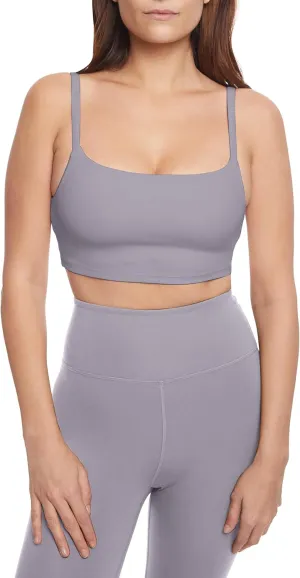 Sage Women's Sports Bra  Wirefree, Removable Pads, Yoga, Pilates, Running, Workouts, Cycling, Casual Wear, Grey, Small