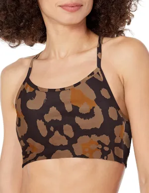 Sage Women's Sports Bra  Wirefree, Removable Pads, Yoga, Pilates, Running, Workouts, Cycling, Casual Wear, Sepia, Large