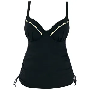Sainte Maxime Black Cream Moulded Tankini Top - Fantasie Swim