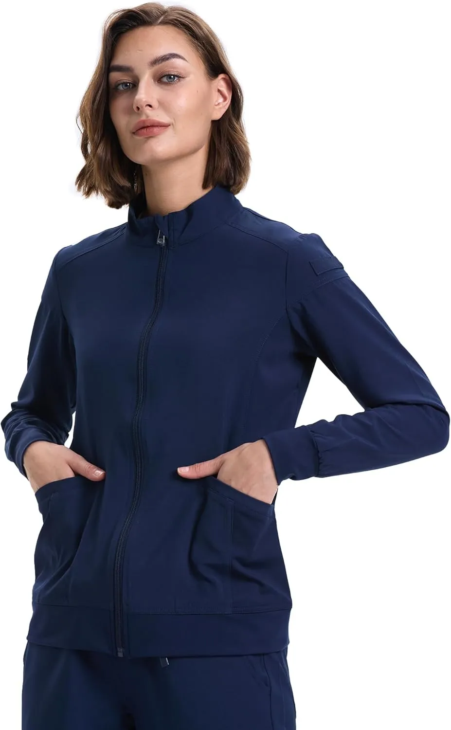 Scrub Jackets for Women, Zip Front Medical Jacket, Nurse Caots