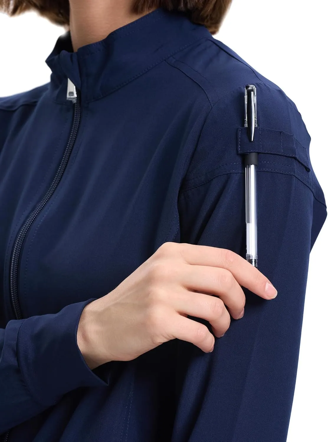 Scrub Jackets for Women, Zip Front Medical Jacket, Nurse Caots