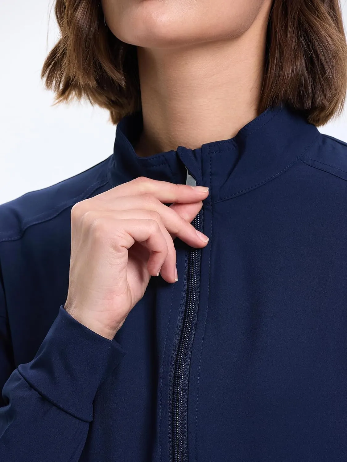 Scrub Jackets for Women, Zip Front Medical Jacket, Nurse Caots