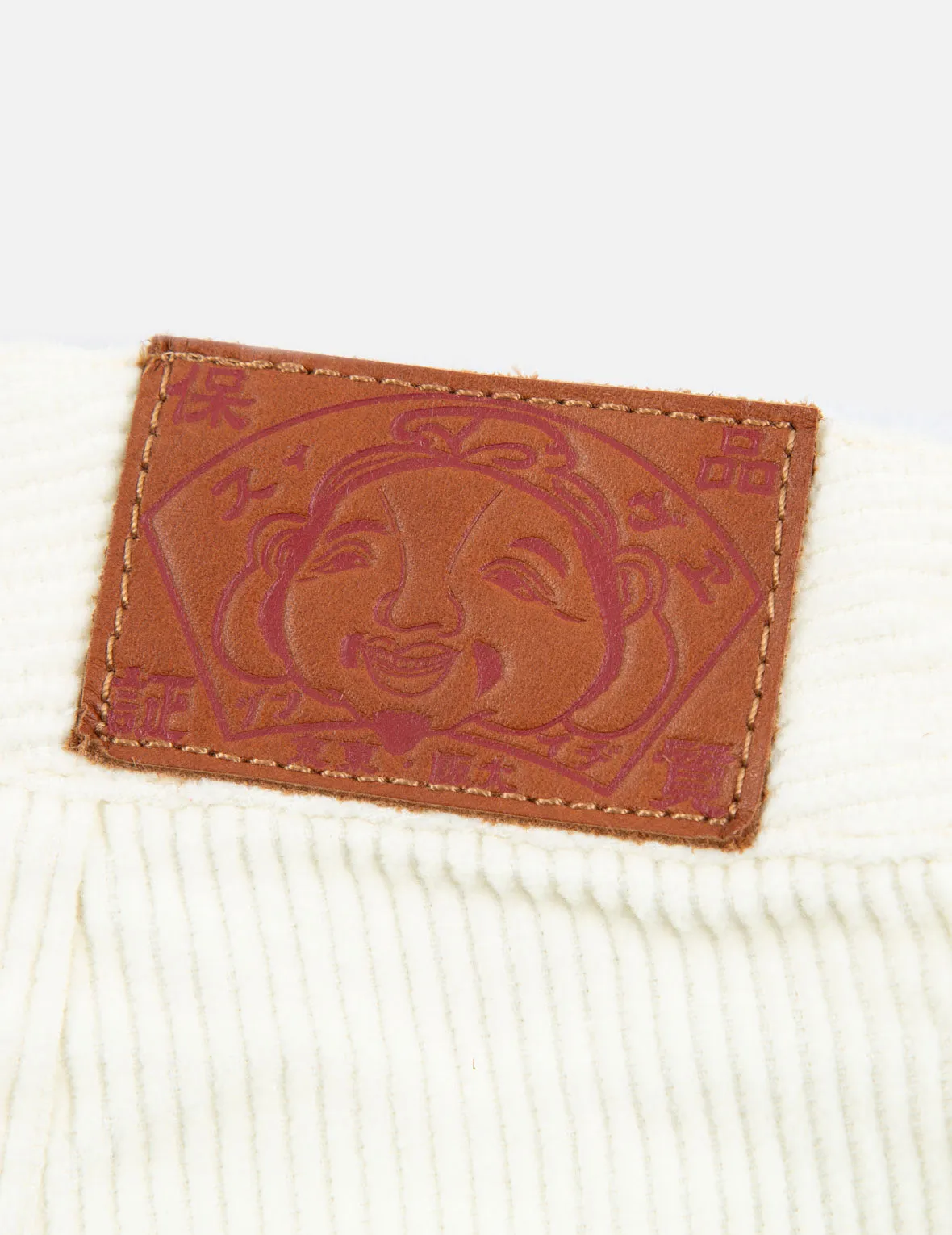 Seagull Embroidery Straight-fit Corduroy Trousers