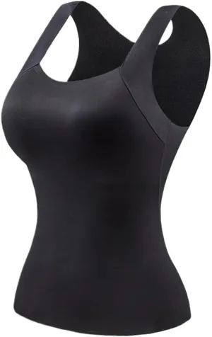 Shamfreshen U Neck Shapewear Built-in Bra Tank, Camisole Tops for Women Built in Bra, Shapewear Tank Tops for Women
