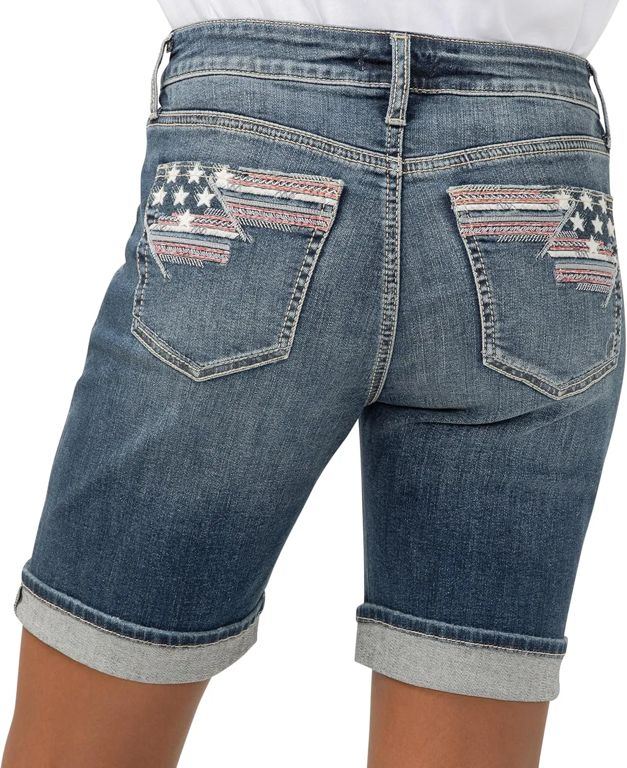 Silver Jeans Co. Women's Suki Mid Rise Curvy Fit Bermuda Short