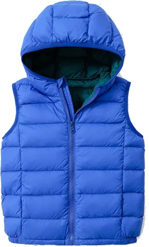 SK Studio Boys Girls Lightweight Down Vest Winter Sleeveless Puffer Jacket for Kid