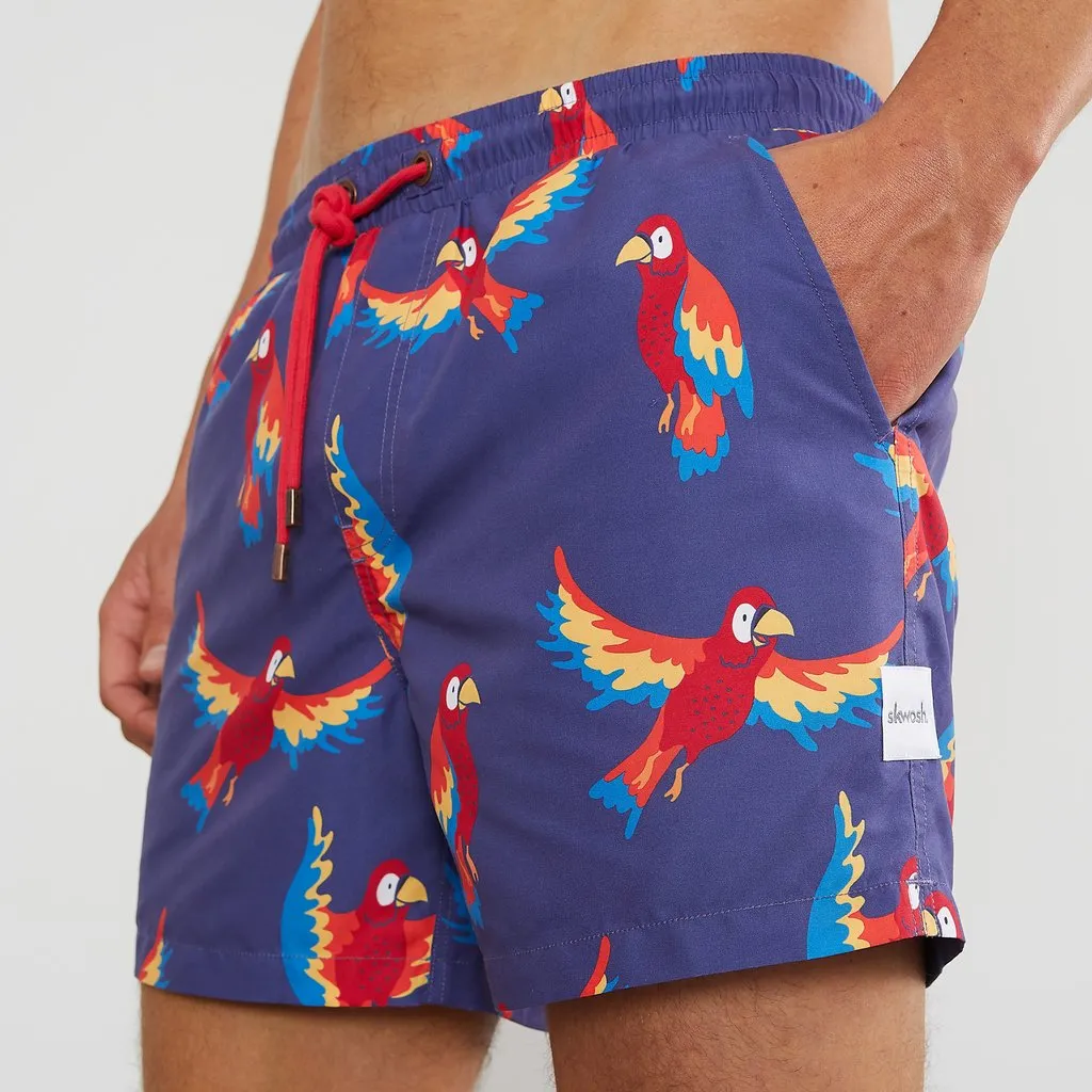 Skwosh Club MENS POLLY WANNA CRACKER SWIM SHORTS
