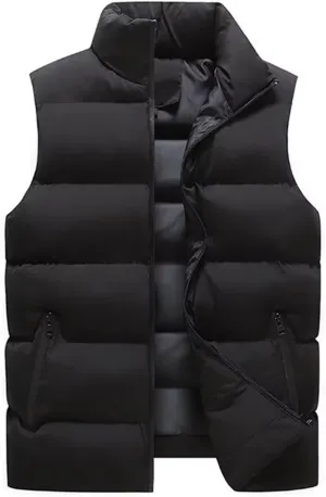 Sleeveless for Mens Fall Winter Neck Cami Tank Thermal Plain Vest Down Jackets Outerwear Mens 2025 Trendy Y2K
