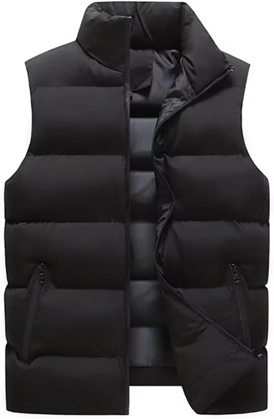 Sleeveless for Mens Fall Winter Neck Cami Tank Thermal Plain Vest Down Jackets Outerwear Mens 2025 Trendy Y2K