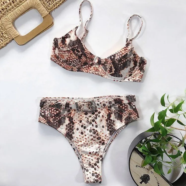 Sling Split Leopard Printing bikini