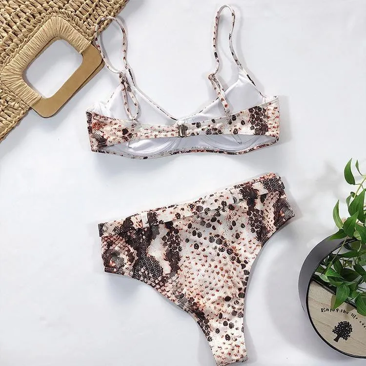 Sling Split Leopard Printing bikini