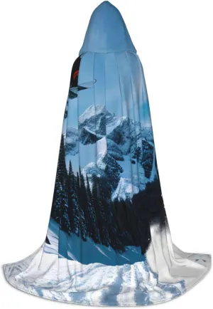 Snowboarding Hooded Cloak Coat Winter Warm Long Cloak Cosplay Costumes Outerwear Carnivals Hoodies Capes