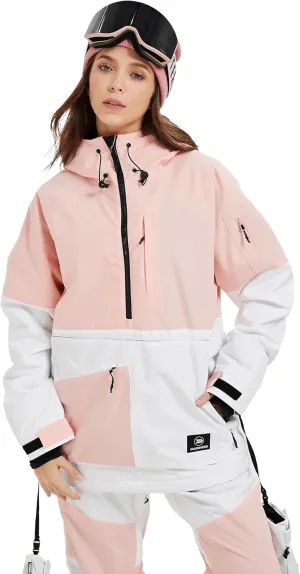 SNOWVERB Womens Mens Insulated Waterproof Snowboarding Mountain Jackets with Hood Skiing Coat Snowboard Winter Ski Jacket