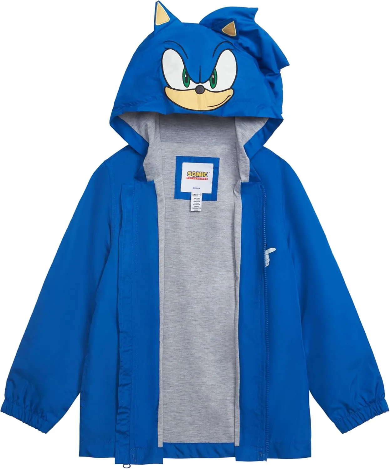 Sonic The Hedgehog Boys' Jersey Lined Perfect Rain Lightweight Jacket