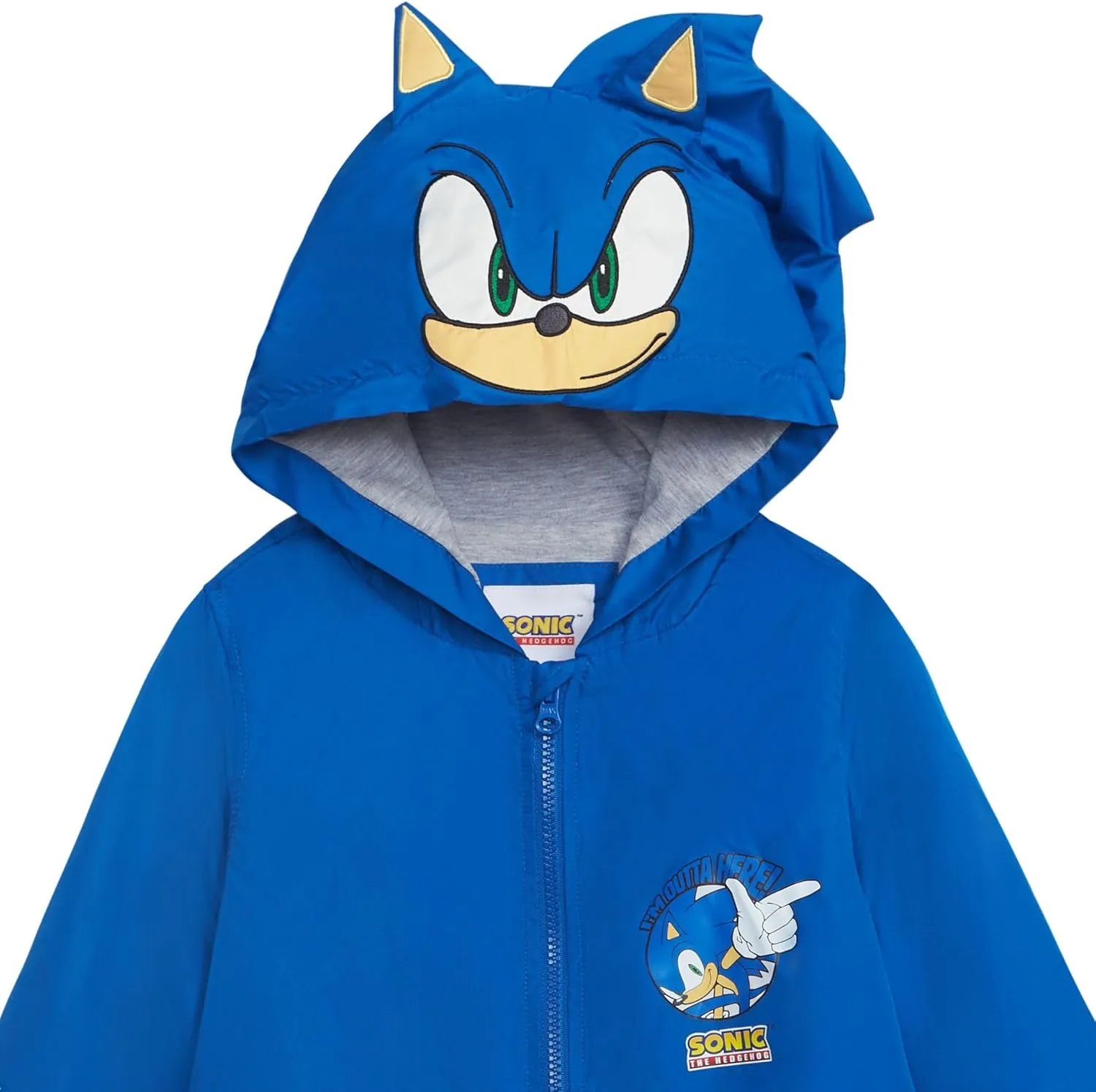 Sonic The Hedgehog Boys' Jersey Lined Perfect Rain Lightweight Jacket
