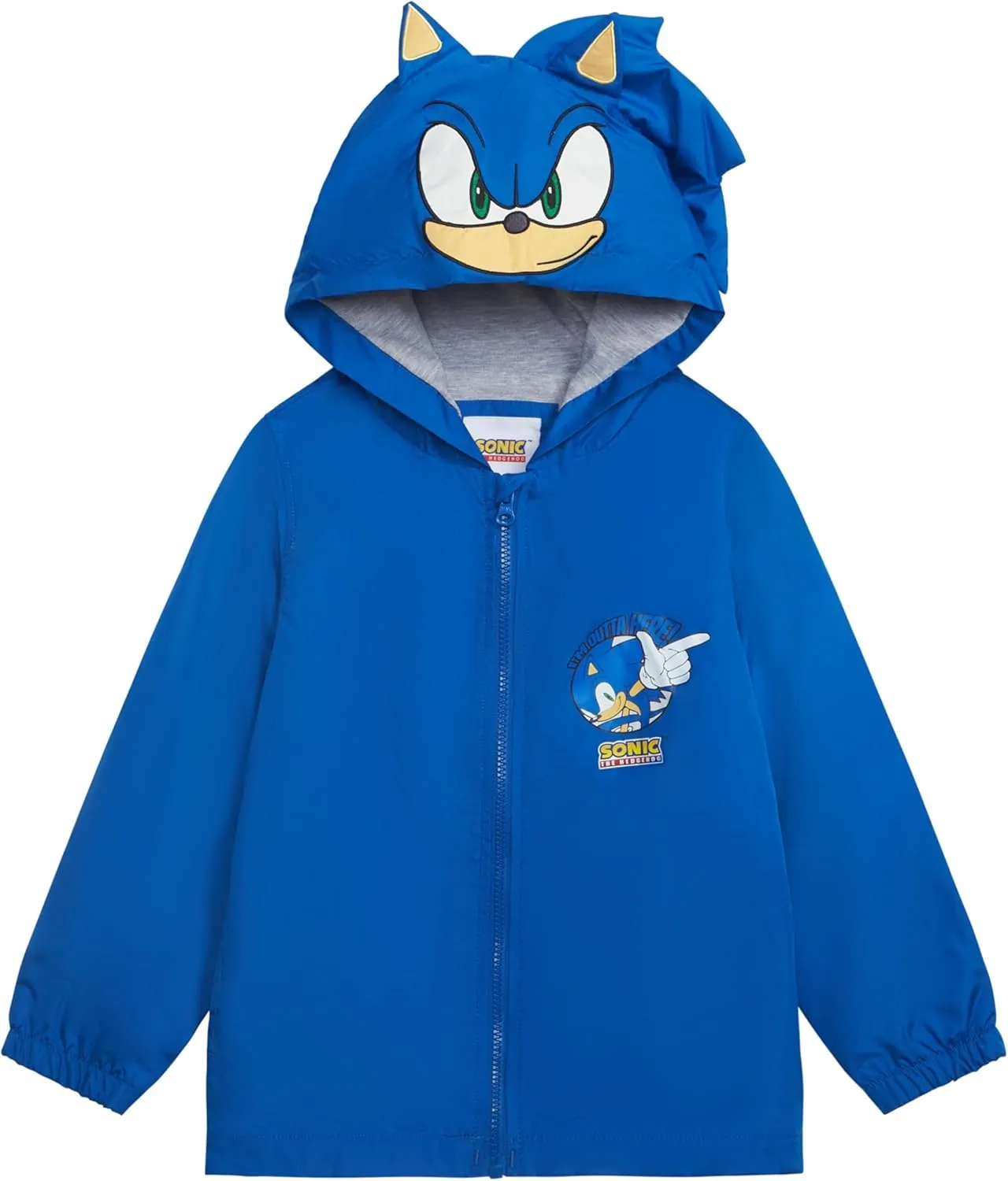 Sonic The Hedgehog Boys' Jersey Lined Perfect Rain Lightweight Jacket