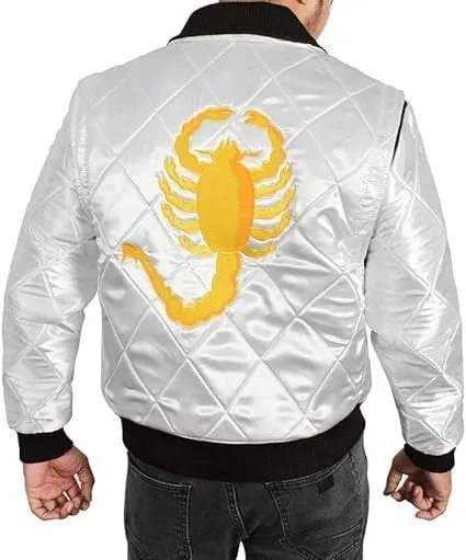 Souvenir Jacket - Mens Scorpion Logo Drive Satin Bomber Jacket - Ryan Gosling Drive Jacket