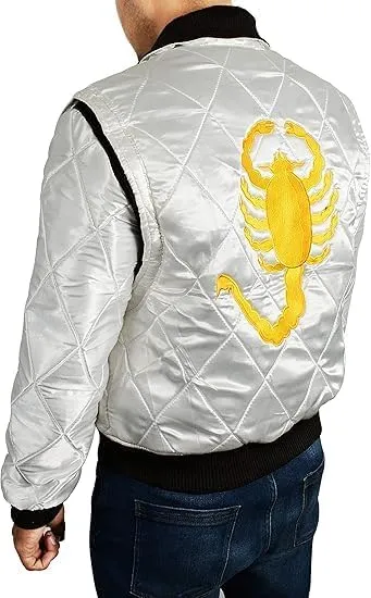 Souvenir Jacket - Mens Scorpion Logo Drive Satin Bomber Jacket - Ryan Gosling Drive Jacket