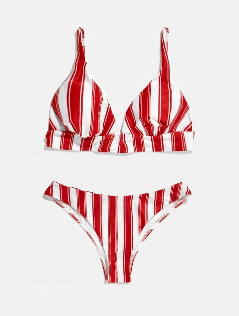 Sydney Red Stripe Bikini Bottoms
