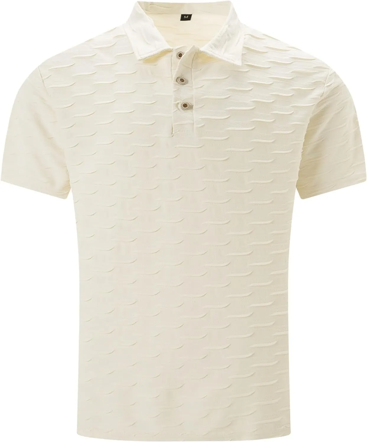 T Shirts Men and Fashionable Thousand Bird Grid Color Blocking Button Standing Collar Short Sleeved Golf Shirts for