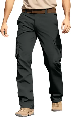 Tactical Cargo Pants for Men Relaxed Fit Stretch Outdoor Hiking Pants Waterproof Ripstop Camo Pants Multi Pockets