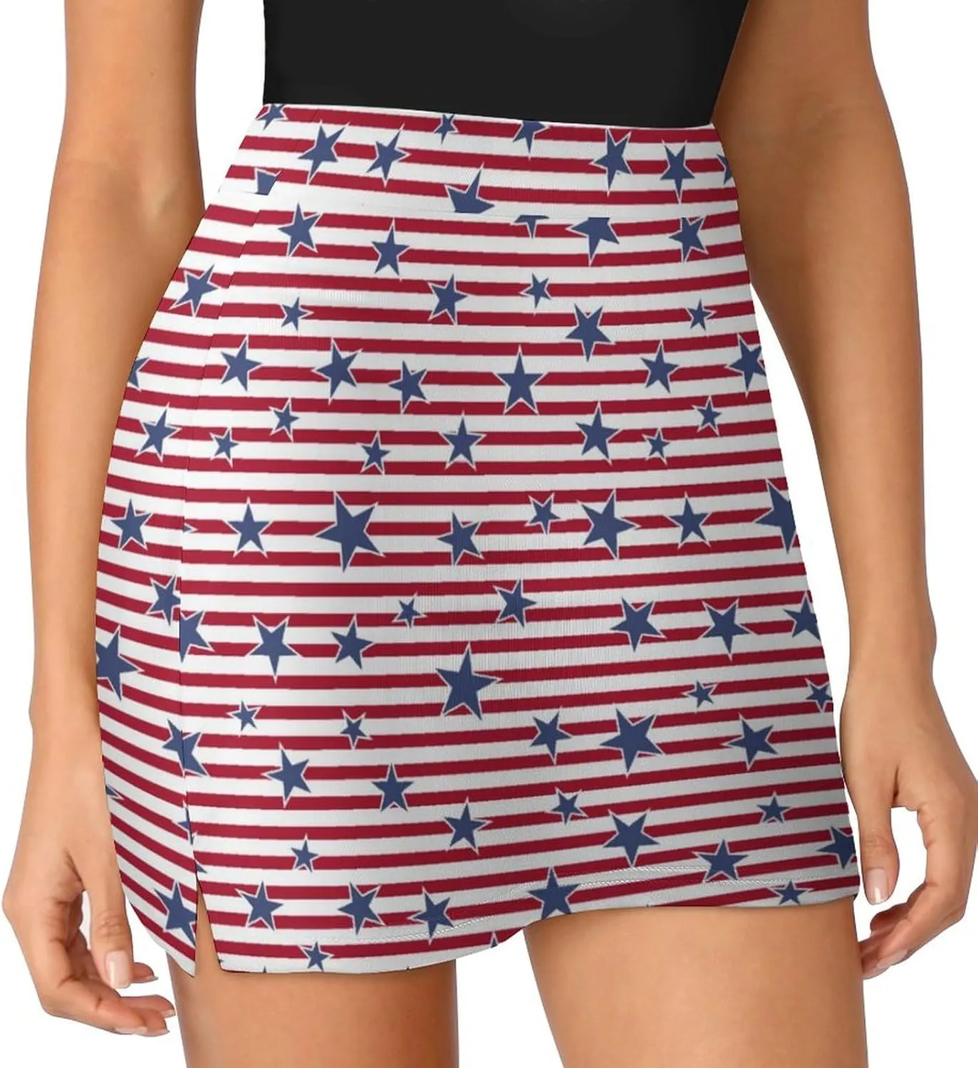 TAIZIYEAH American Flag Tennis Skirts for Women Athletic Golf Skorts Soft