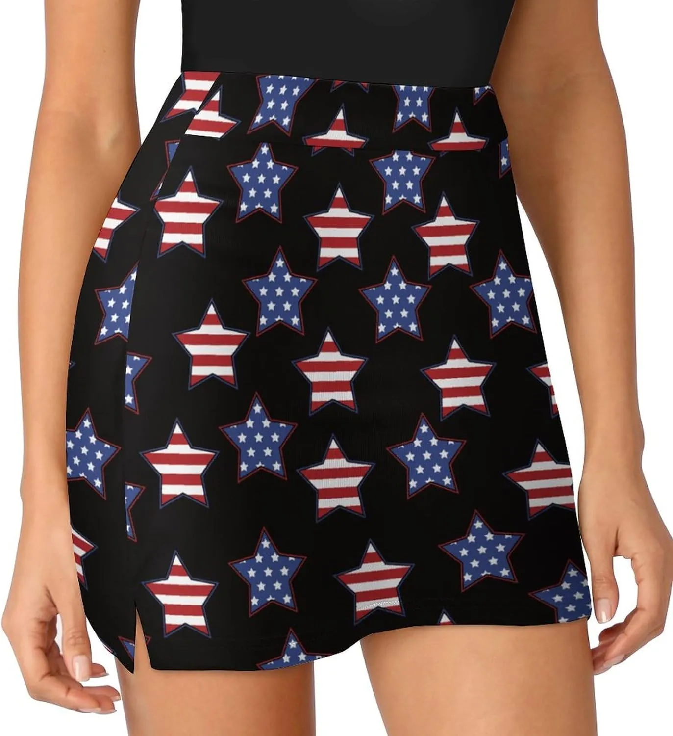 TAIZIYEAH American Flag Tennis Skirts for Women Athletic Golf Skorts Soft
