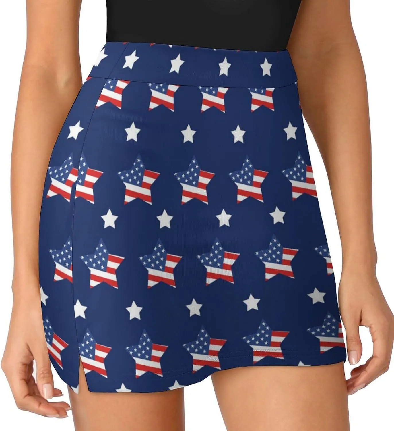 TAIZIYEAH American Flag Tennis Skirts for Women Athletic Golf Skorts Soft