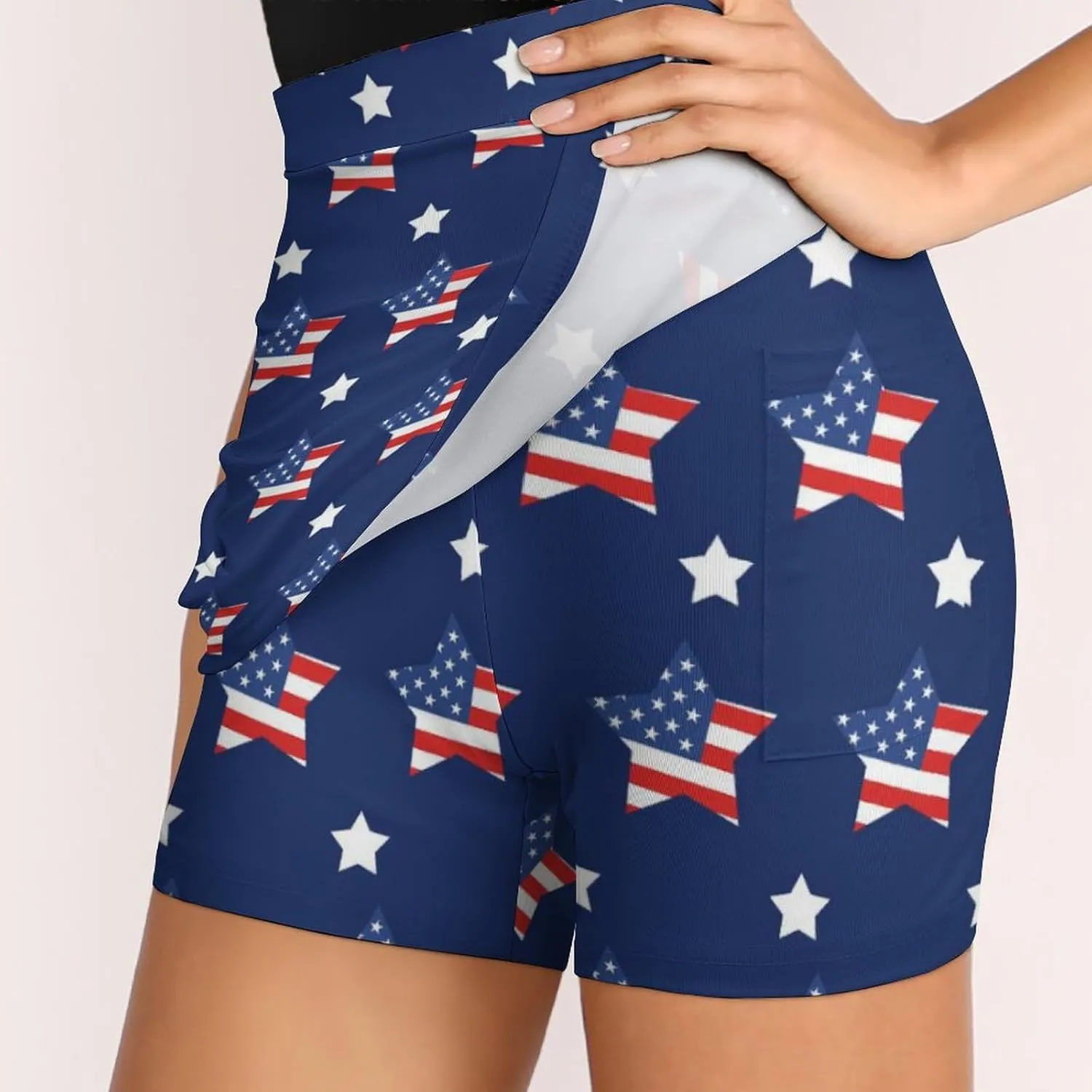 TAIZIYEAH American Flag Tennis Skirts for Women Athletic Golf Skorts Soft