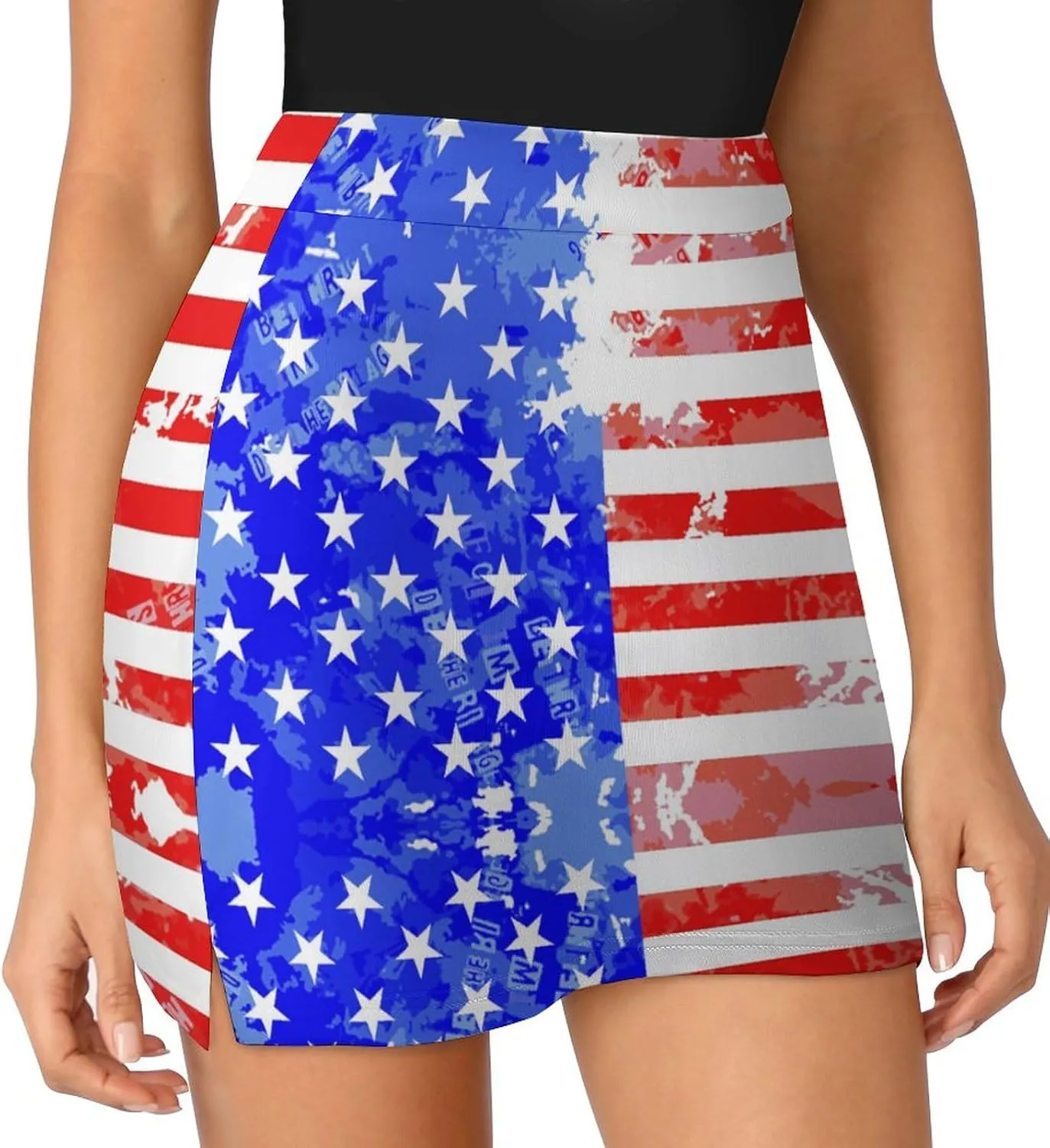 TAIZIYEAH American Flag Tennis Skirts for Women Athletic Golf Skorts Soft