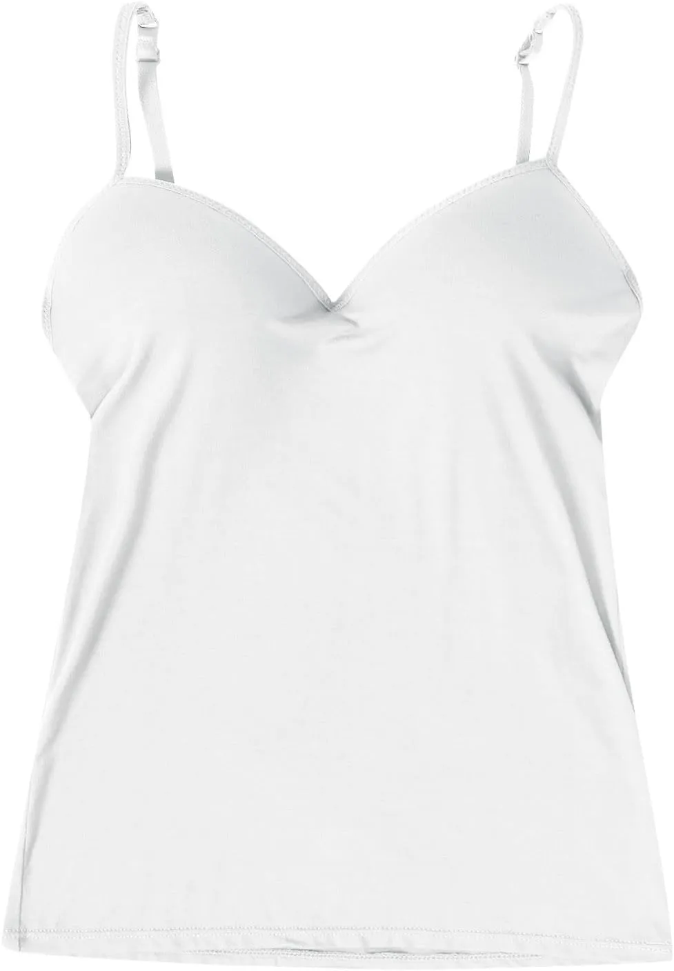 Tank Top with Built in Bra for Women Adjustable Spaghetti Strap Cami Tank Shelf Bra Camisole Tops Undershirts