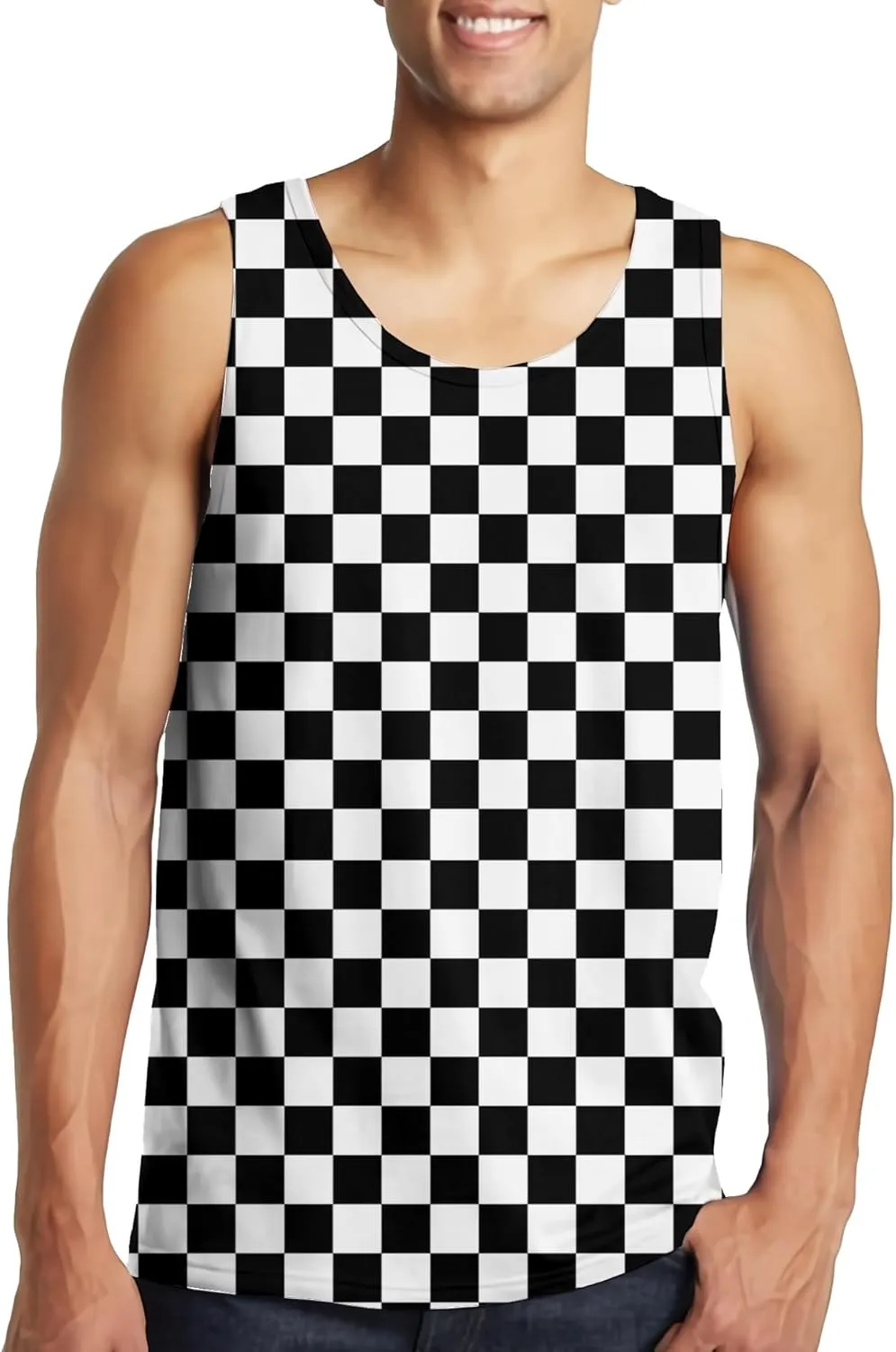 Tank Tops Men Print Funny Graphic Beach Tank Top for Men Summer Casual Wear