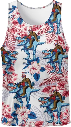 Tank Tops Men Print Funny Graphic Beach Tank Top for Men Summer Casual Wear