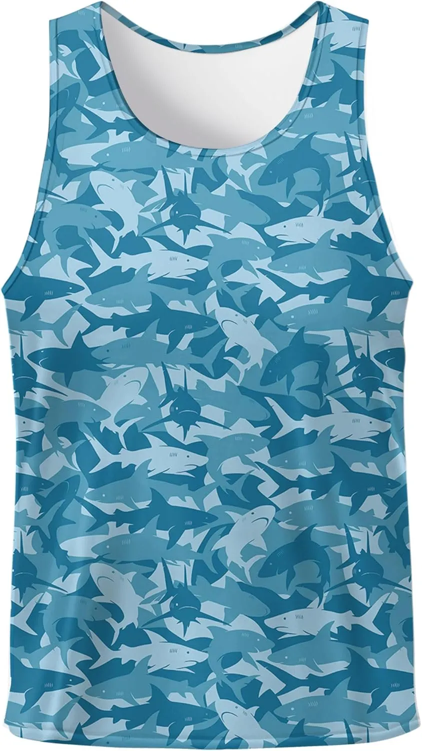 Tank Tops Men Print Funny Graphic Beach Tank Top for Men Summer Casual Wear